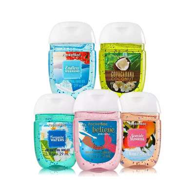 Hot Sales Mini Hand Sanitizer 29ml 30ml Anti-bacterial Pocketbac Sanitizing Gel Cute Silicone Holder