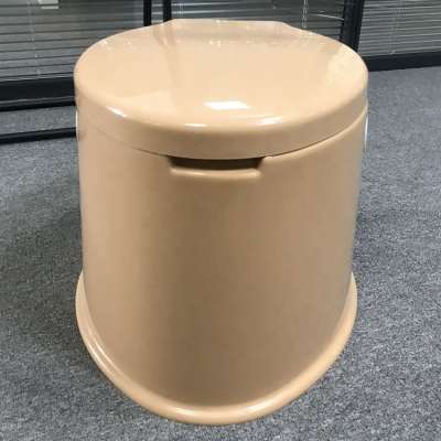 Brown Color Plastic Portable Camping Toilet